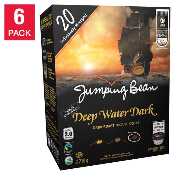 Jumping Bean Deep Water Dark Roast Coffee, 120 Pods ($0.92 / Count)