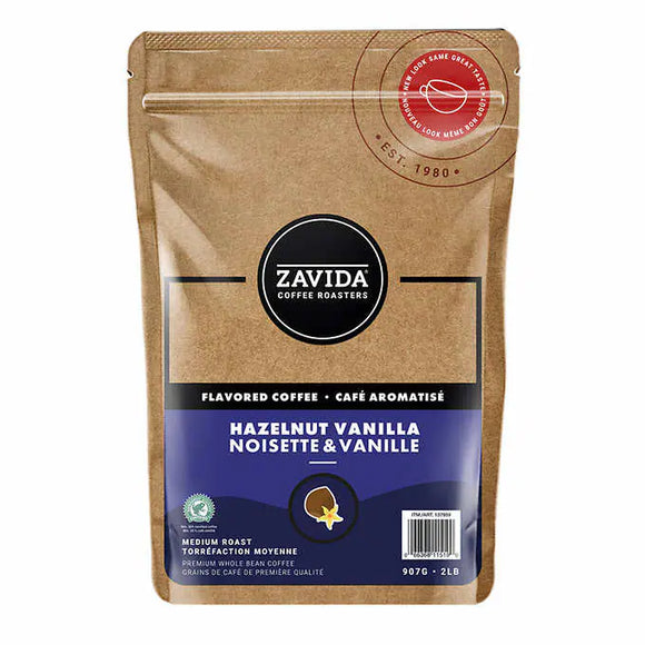 Zavida Hazelnut Vanilla Coffee, 907 g x 2 pack