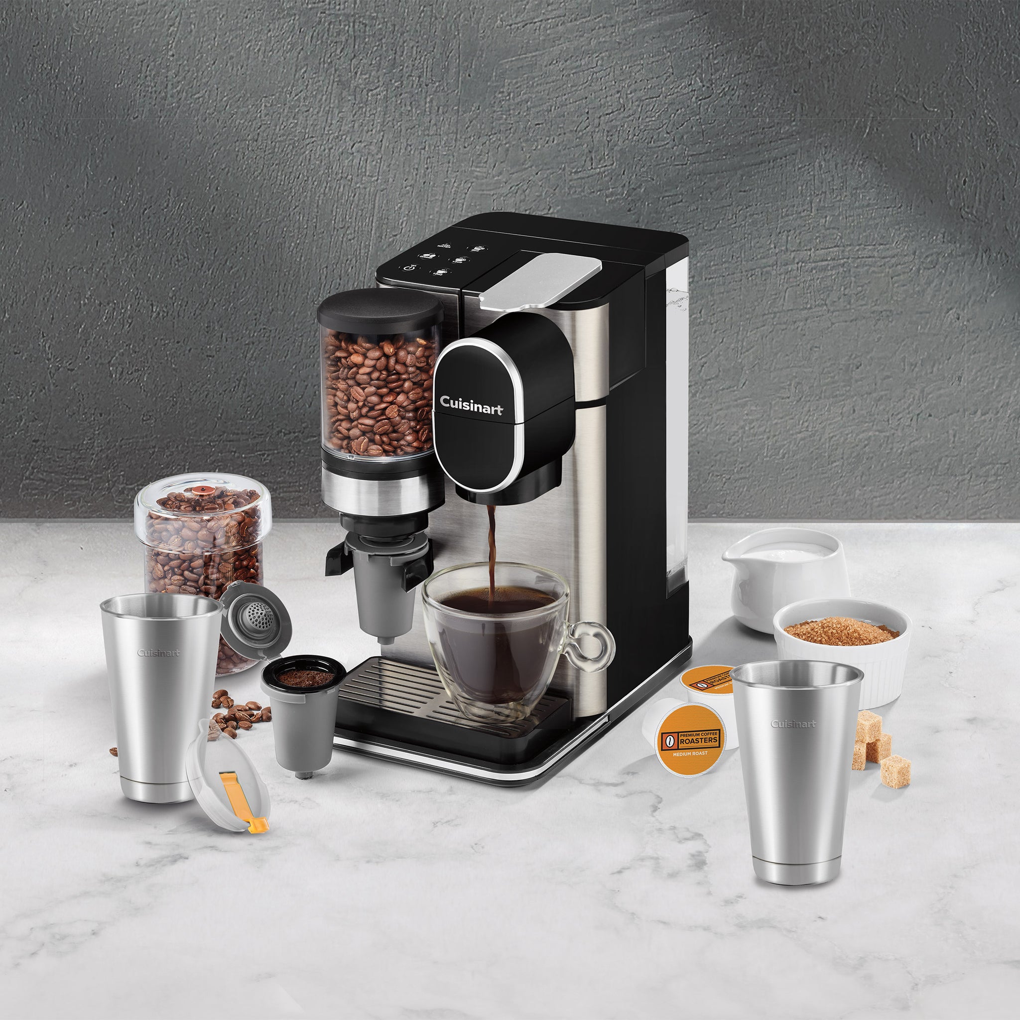 Cuisinart Grind & Brew Single-Serve Coffeemaker with 2