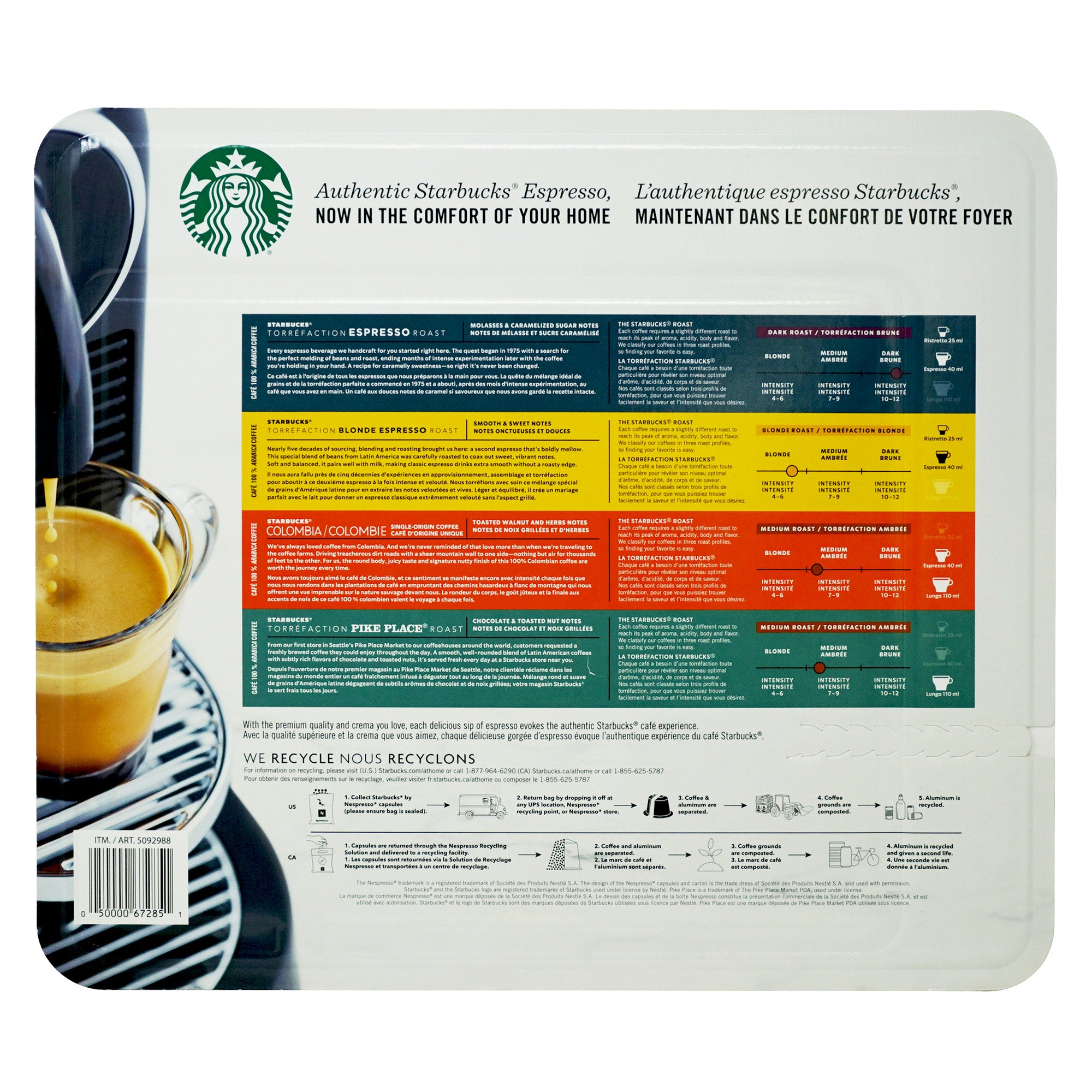 Starbucks by Nespresso Decaf Espresso Dark Roast, 60 ct.